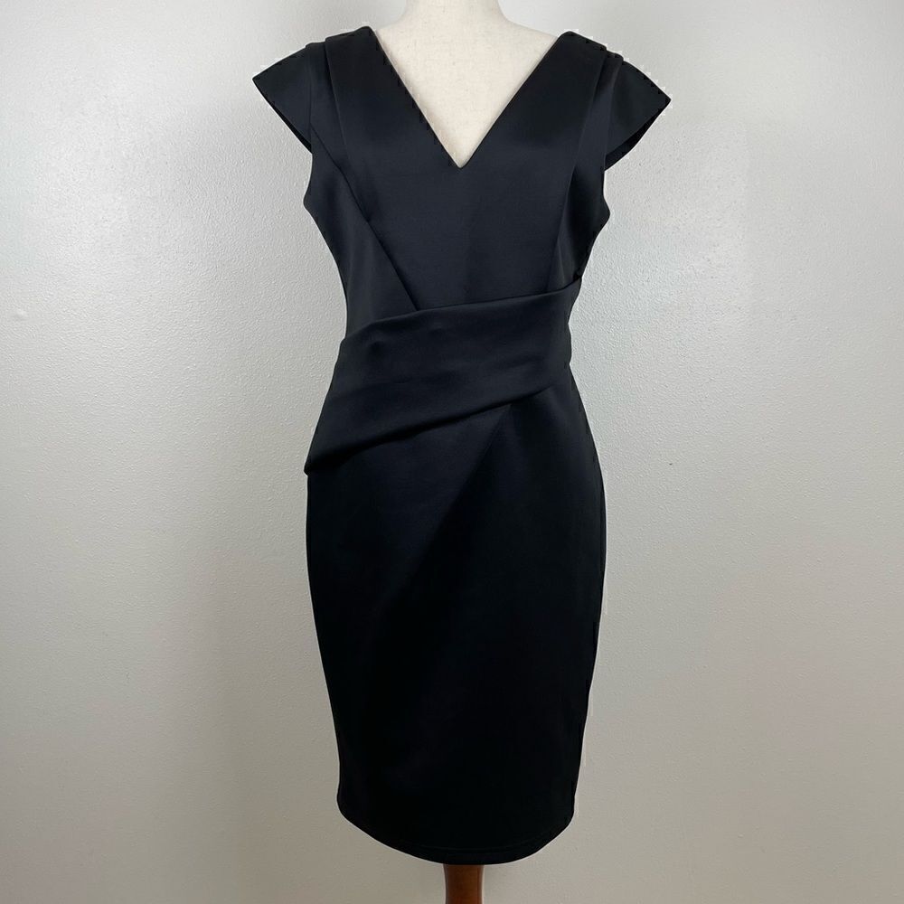 Topshop Black Midi Dress Size 10 EUC